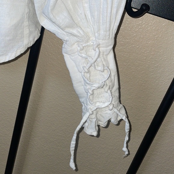 Free People Kiss Kiss Blouse size XS Button Down Balloon Sleeve - Picture 6 of 12